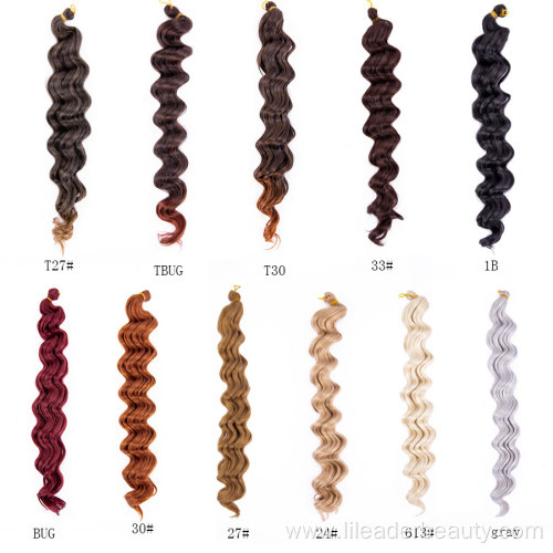 Synthetic Bulk Crochet Braids Deep Wave Crochet Hair